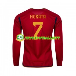 Herre Spania drakt MORATA 7 Hjemme VM 2022 Langermet Herre Spania drakt MORATA 7 Hjemme VM 2022 Langermet