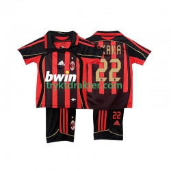 3-13 år Barn AC Milan drakt KAKA 22 -2007 Retro Hjemme 2006 Korte Ermer