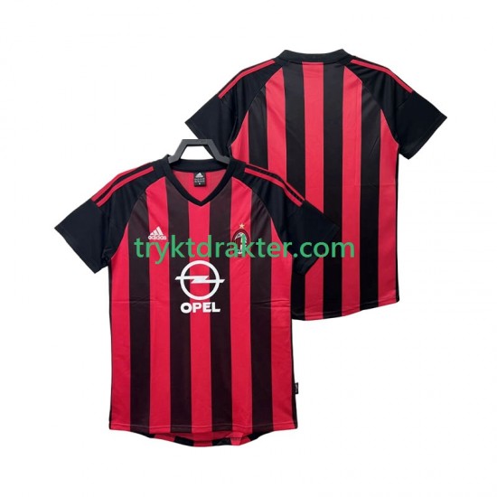 Herre AC Milan drakt 2002 2003 Retro Hjemme Korte Ermer