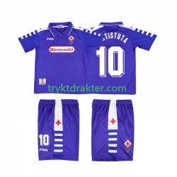 3-13 år Barn Fiorentina drakt RUICOSTA 10 1998 Retro Hjemme 1999 Korte Ermer