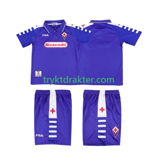 3-13 år Barn Fiorentina drakt 1998 Retro Hjemme 1999 Korte Ermer