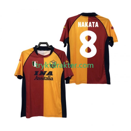 Herre AS Roma drakt AKATA 8 2000-2001 Retro Hjemme Korte Ermer