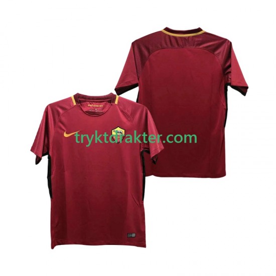 Herre AS Roma drakt 2017-2018 Retro Hjemme Korte Ermer