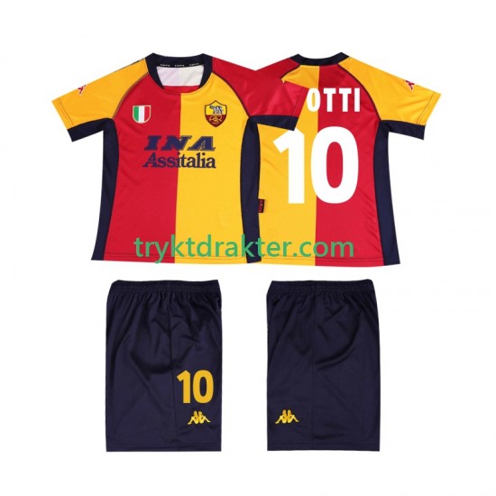 3-13 år Barn AS Roma drakt TOTTI 10 2001 Retro Hjemme Korte Ermer