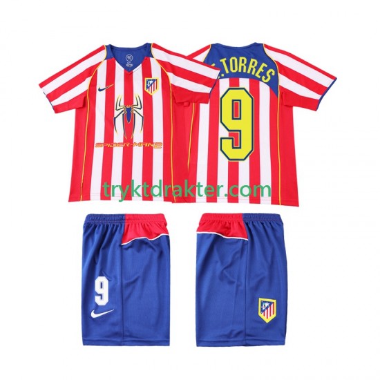 3-13 år Barn Atlético Madrid drakt F TORRES 9 2005 Retro Hjemme 2004 Korte Ermer