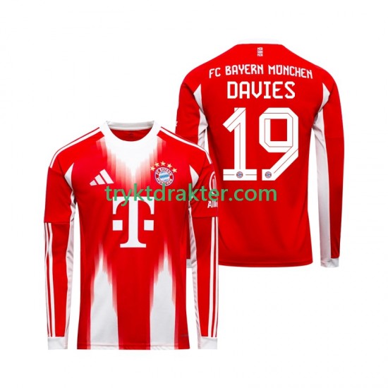 Herre FC Bayern München drakt Alphonso Davies 19 Hjemme 2025-2026 Langermet