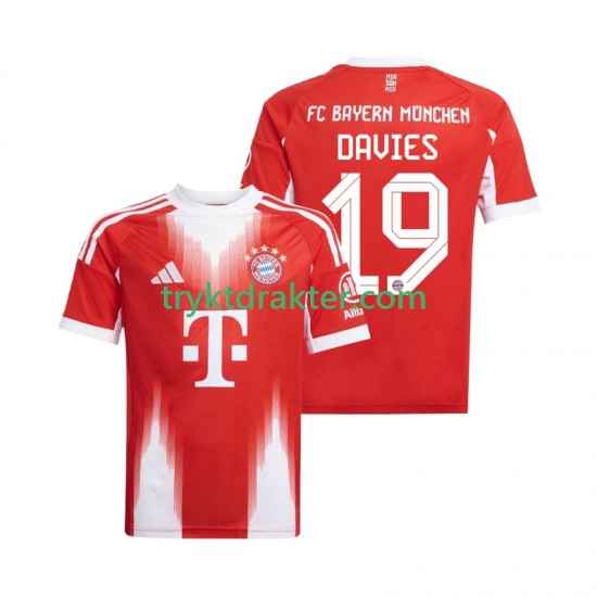 Herre FC Bayern München drakt Alphonso Davies 19 Hjemme 2025-2026 Korte Ermer