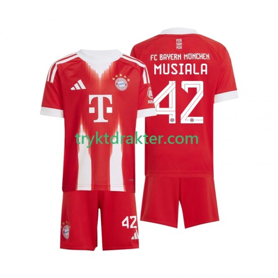 3-13 år Barn FC Bayern München drakt Jamal Musiala 42 Hjemme 2025-2026 Korte Ermer