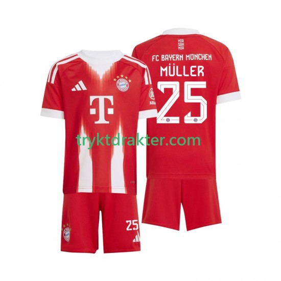 3-13 år Barn FC Bayern München drakt Thomas Muller 25 Hjemme 2025-2026 Korte Ermer