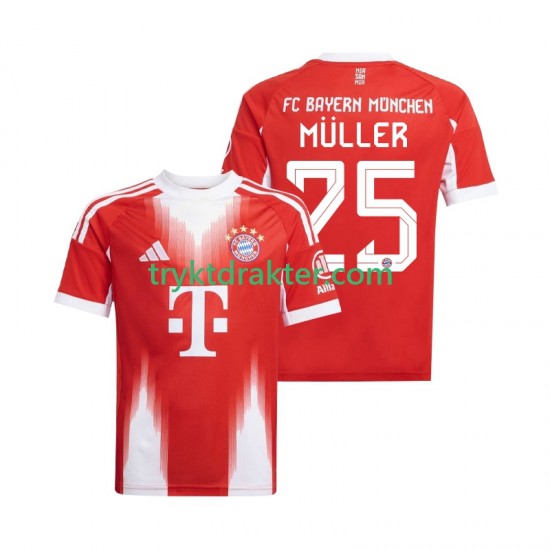 Herre FC Bayern München drakt Thomas Muller 25 Hjemme 2025-2026 Korte Ermer