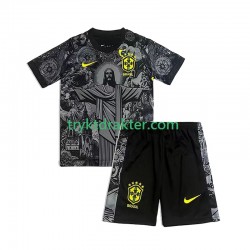 3-13 år Barn Brasil Cheist the Redeemer Football Shirts Hjemme 2024 Korte Ermer