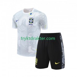 3-13 år Barn Brasil JESUS Football Shirts Hjemme 2024-2025 Hvit Korte Ermer