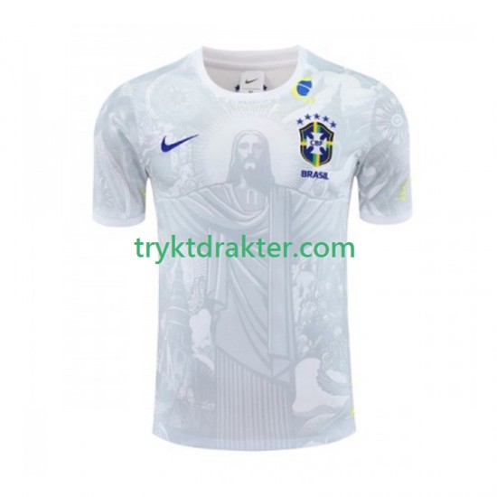 Herre Brasil drakt Jesus Hjemme 2024-2025 Hvit Korte Ermer