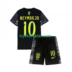 3-13 år Barn Brasil Neymar JR 10 Cheist the Redeemer Football Shirts Hjemme 2024 Korte Ermer
