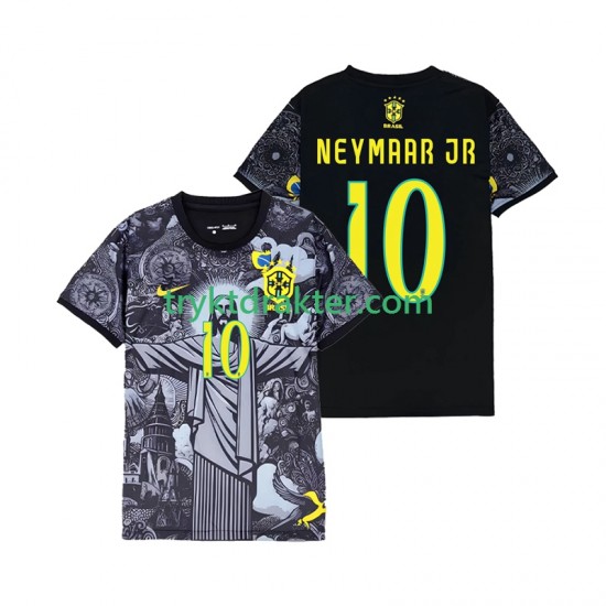 Herre Brasil drakt Neymar JR 10 Cheist the Redeemer Hjemme 2024 Korte Ermer