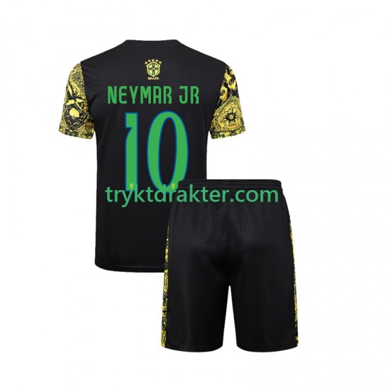 3-13 år Barn Brasil drakt Neymar JR 10 Jesus Hjemme 2024 Korte Ermer