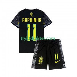 3-13 år Barn Brasil RAPHINHA 11 Cheist the Redeemer Football Shirts Hjemme 2024 Korte Ermer