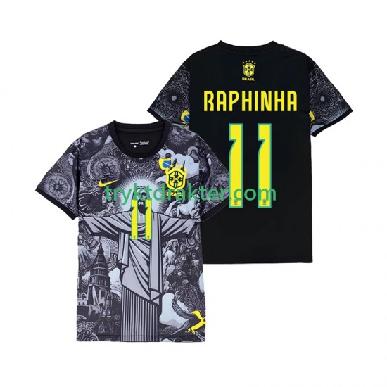 Herre Brasil drakt RAPHINHA 11 Cheist the Redeemer Hjemme 2024 Korte Ermer