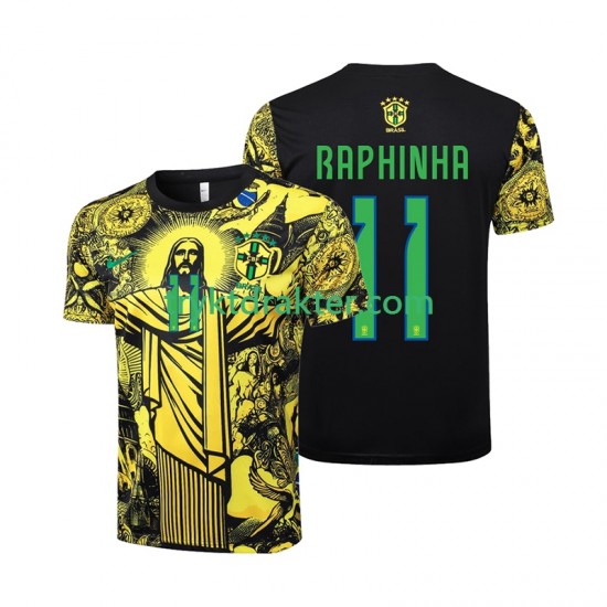 Herre Brasil drakt RAPHINHA 11 Jesus Hjemme 2024 Korte Ermer