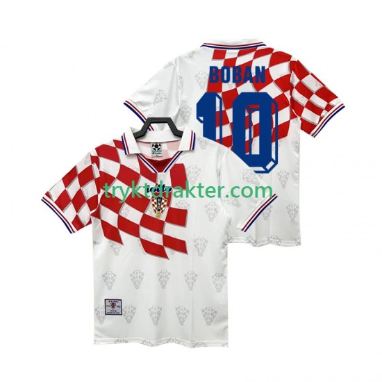 Herre Kroatia drakt BOBAN 10 1998 Retro Hjemme Korte Ermer