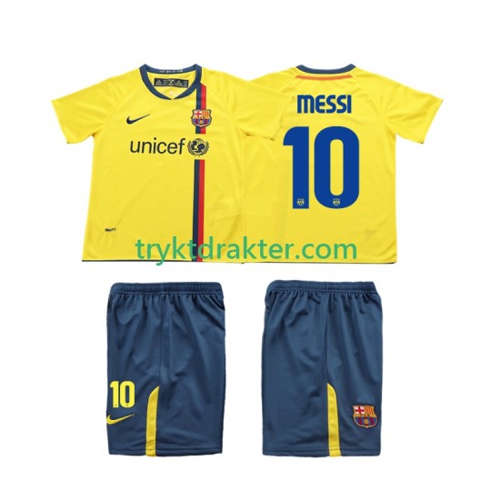 3-13 år Barn FC Barcelona drakt Lionel Messi 10 2009 Retro Borte 2008 Korte Ermer