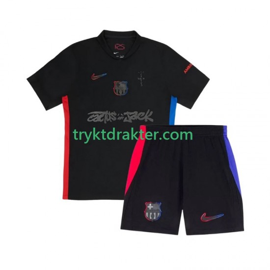3-13 år Barn FC Barcelona drakt TRAVIS SCOTT Borte 2024-2025 Korte Ermer