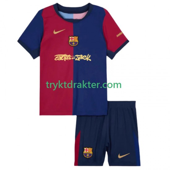 3-13 år Barn FC Barcelona drakt TRAVIS SCOTT Hjemme 2024-2025 Korte Ermer