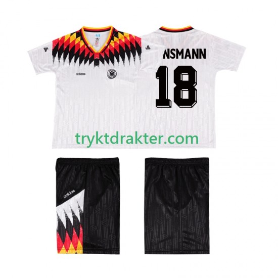 3-13 år Barn Tyskland drakt KLINSMANN 18 Retro Hjemme 1994 Korte Ermer