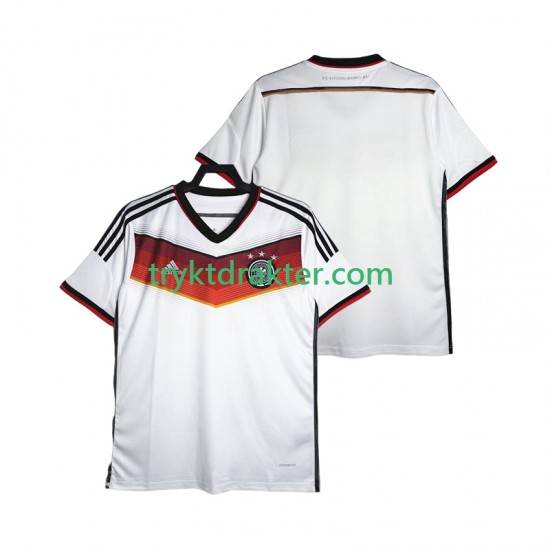 Herre Tyskland drakt World Cup 2014 Retro Hjemme Korte Ermer