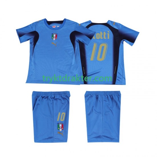 3-13 år Barn Italia drakt TOTTI 10 Retro Hjemme 2006 Korte Ermer