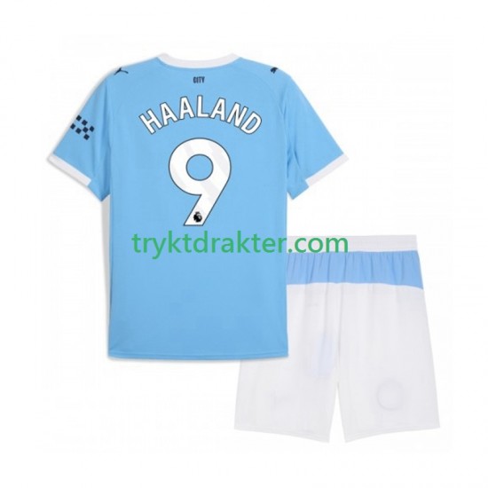 3-13 år Barn Manchester City drakt Erling Haaland 9 Hjemme 2025-2026 Korte Ermer