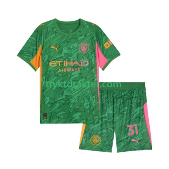 3-13 år Barn Keeper Manchester City drakt Ederson Moraes 31 Hjemme 2025-2026 Korte Ermer