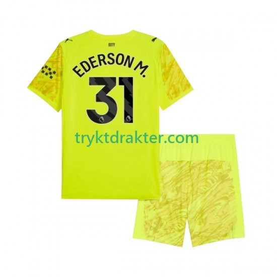 3-13 år Barn Keeper Manchester City drakt Ederson Moraes 31 Tredje 2025-2026 Korte Ermer