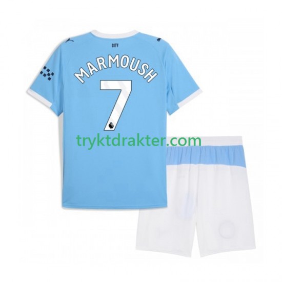 3-13 år Barn Manchester City drakt Omar Marmoush 7 Hjemme 2025-2026 Korte Ermer