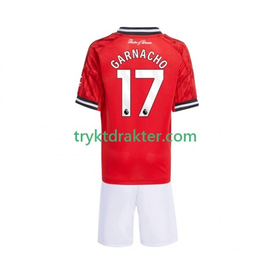 3-13 år Barn Manchester Utd drakt Alejandro Garnacho 17 Hjemme 2025-2026 Korte Ermer