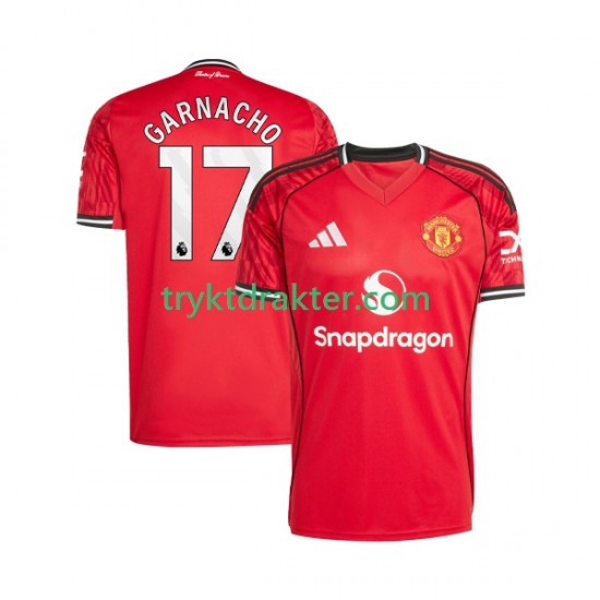 Herre Manchester Utd drakt Alejandro Garnacho 17 Hjemme 2025-2026 Korte Ermer