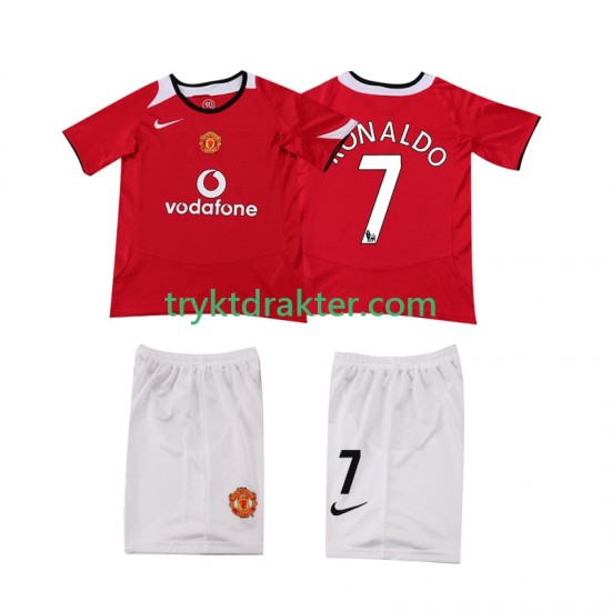3-13 år Barn Manchester Utd drakt Cristiano Ronaldo 7 Retro Hjemme 2004 2006 Korte Ermer