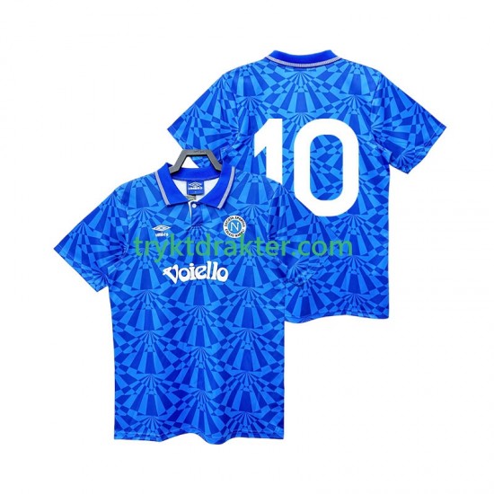 Herre Napoli drakt 10 1991 1993 Retro Hjemme Korte Ermer