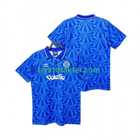 Herre Napoli drakt 1991 1993 Retro Hjemme Korte Ermer