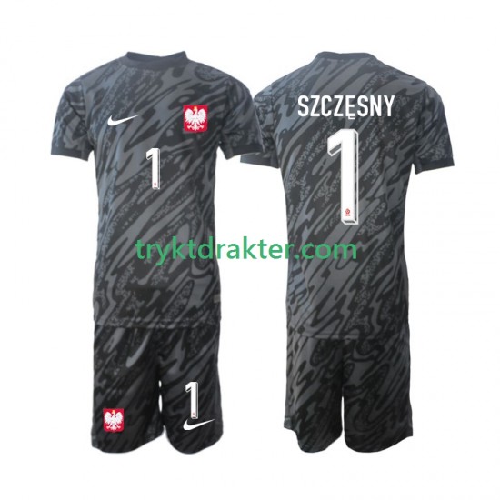 3-13 år Barn Keeper Polen drakt Szczesny 1 Borte 2024 Korte Ermer