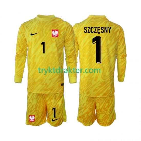 3-13 år Barn Keeper Polen drakt Szczesny 1 Hjemme 2024 Langermet