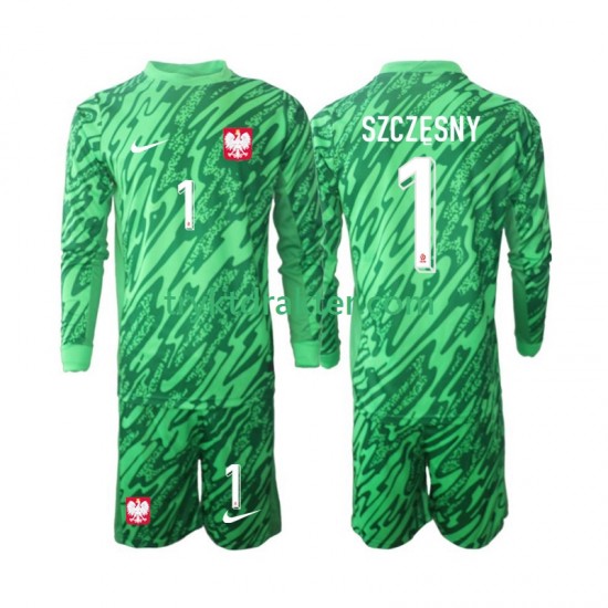 3-13 år Barn Keeper Polen drakt Szczesny 1 Tredje 2024 Langermet