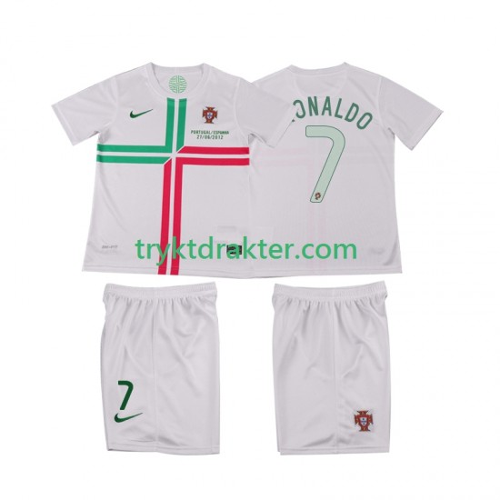 3-13 år Barn Portugal drakt Cristiano Ronaldo 7 2012 Retro Borte Korte Ermer