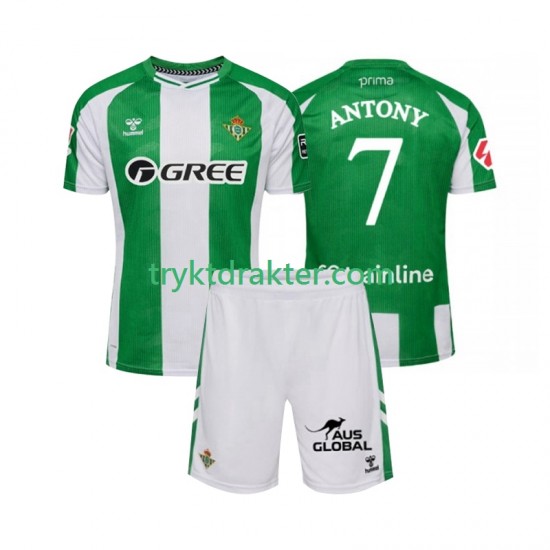 3-13 år Barn Real Betis drakt Antony 7 Hjemme 2025-2026 Korte Ermer