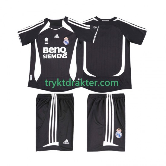 3-13 år Barn Real Madrid drakt 2007 Retro Borte 2006 Korte Ermer