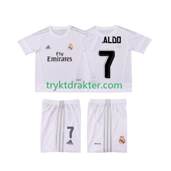 3-13 år Barn Real Madrid drakt Cristiano Ronaldo 7 2015 2016 Retro Hjemme Korte Ermer