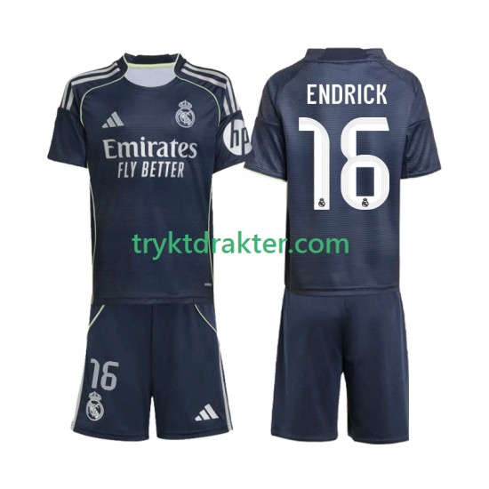 3-13 år Barn Real Madrid drakt Endrick 16 Borte 2025-2026 Korte Ermer