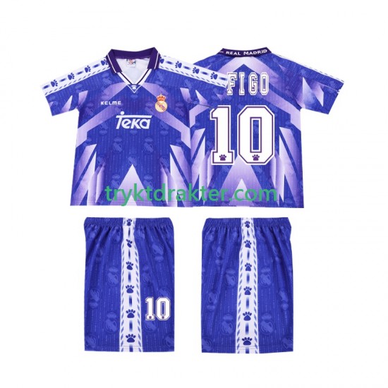 3-13 år Barn Real Madrid drakt FIGO 10 1996-1997 Retro Borte Korte Ermer