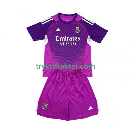 3-13 år Barn Keeper Real Madrid drakt Borte 2025-2026 Korte Ermer