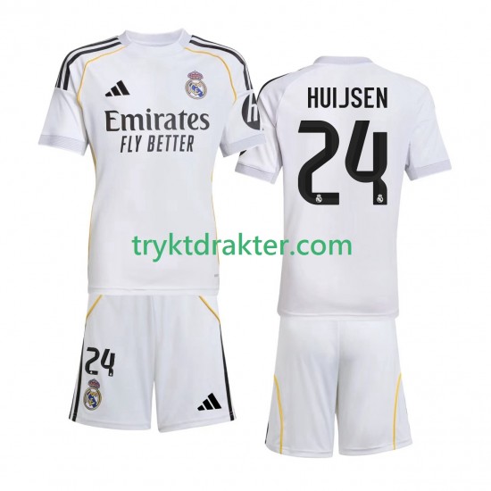 3-13 år Barn Real Madrid drakt Huijsen 24 Hjemme 2025-2026 Korte Ermer